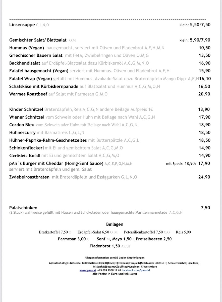 Menu Pan`s Café-Restaurant-2