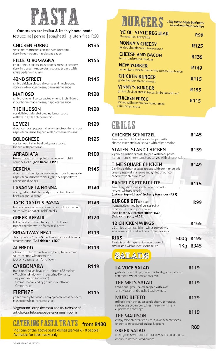 Menu Panteli's Italian Kitchen - Boskruin-1