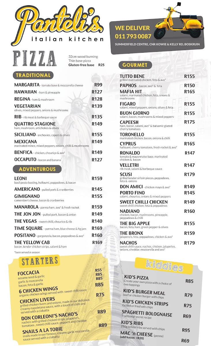 Menu Panteli's Italian Kitchen - Boskruin-2