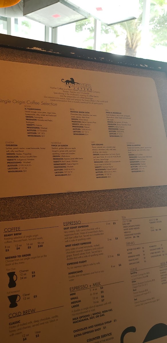Menu Panther Coffee - Miami Beach-8