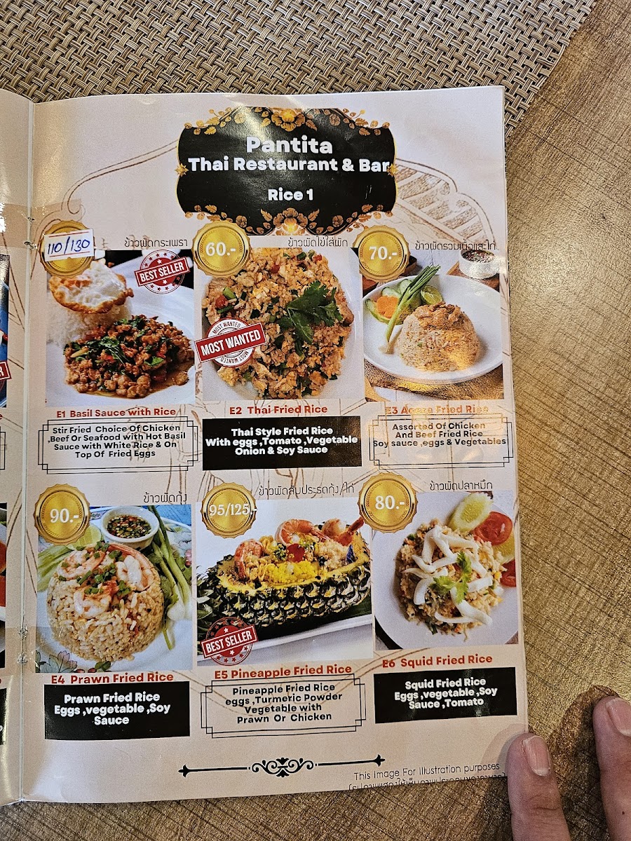 Menu Pantita Thai Restaurant And Bar-1