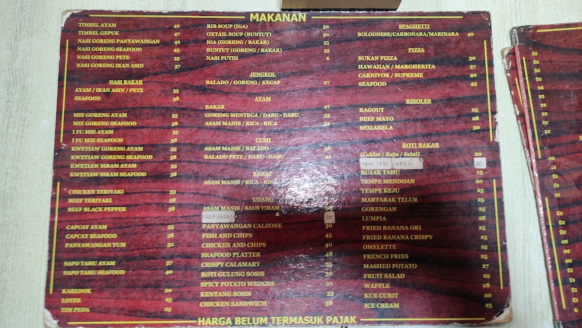 Menu Panyawangan Resto-1