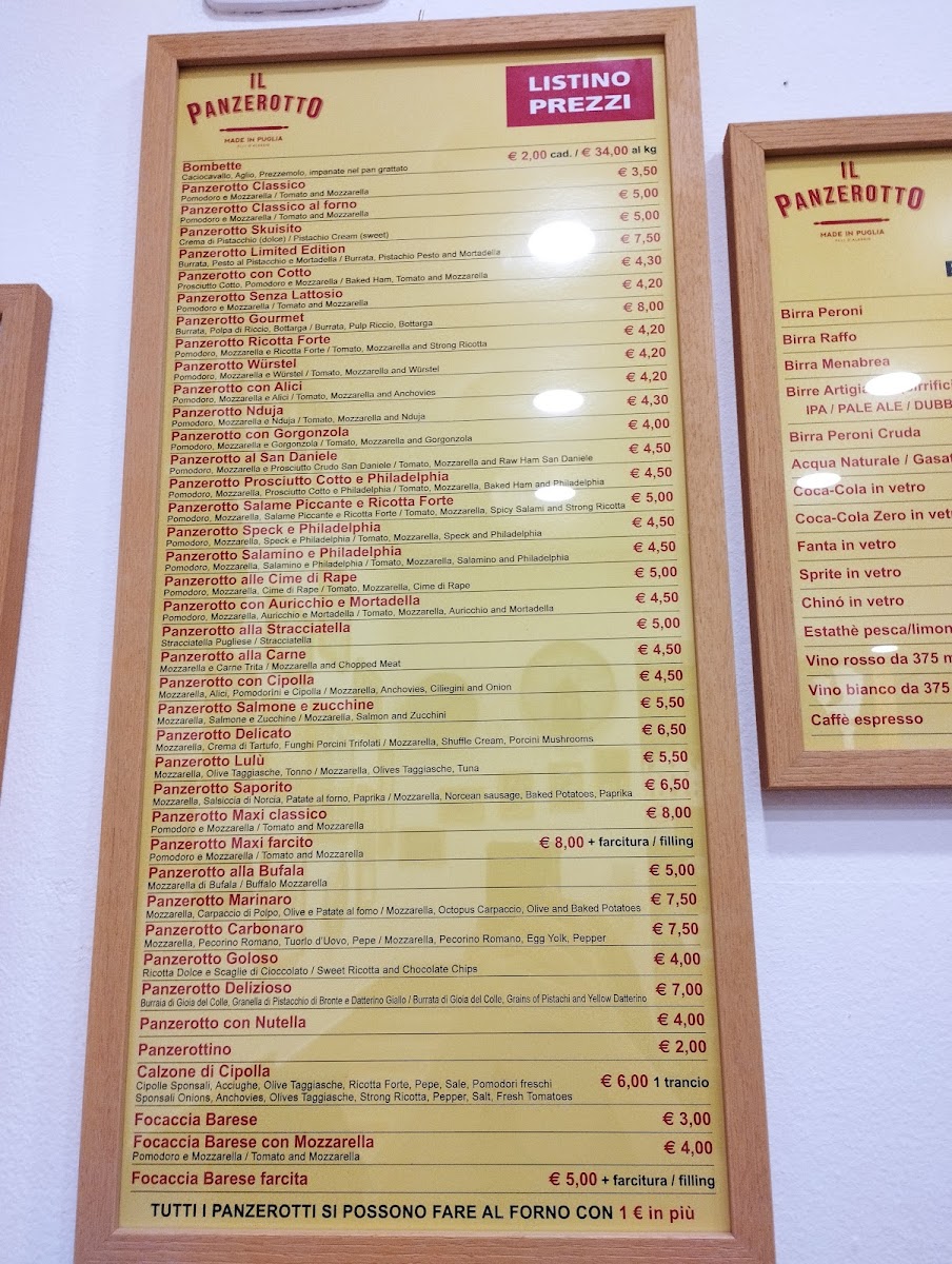 Menu Panzerò Panzerotti Per Passione-6