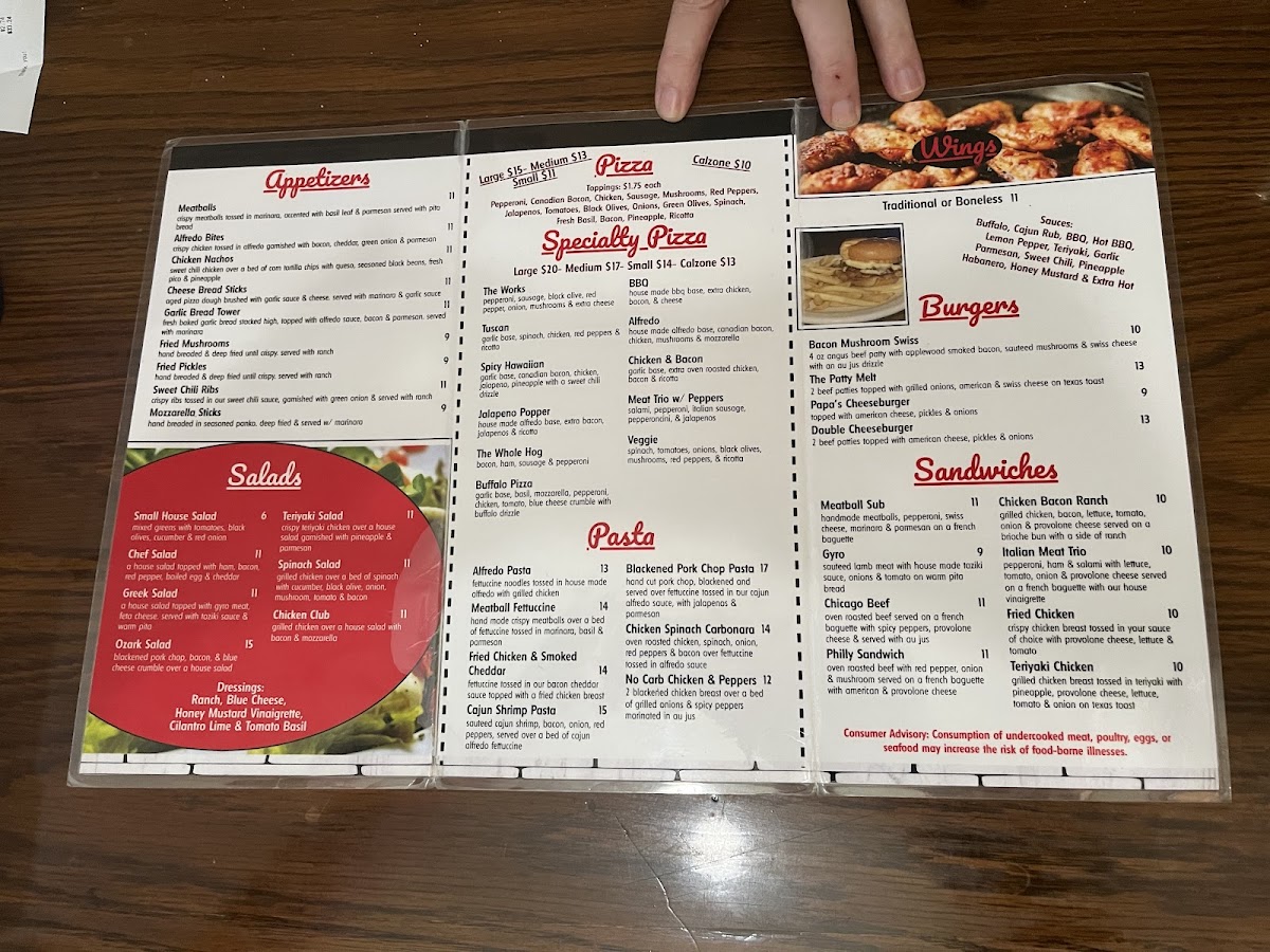Menu Papa Dick's Pizza-2
