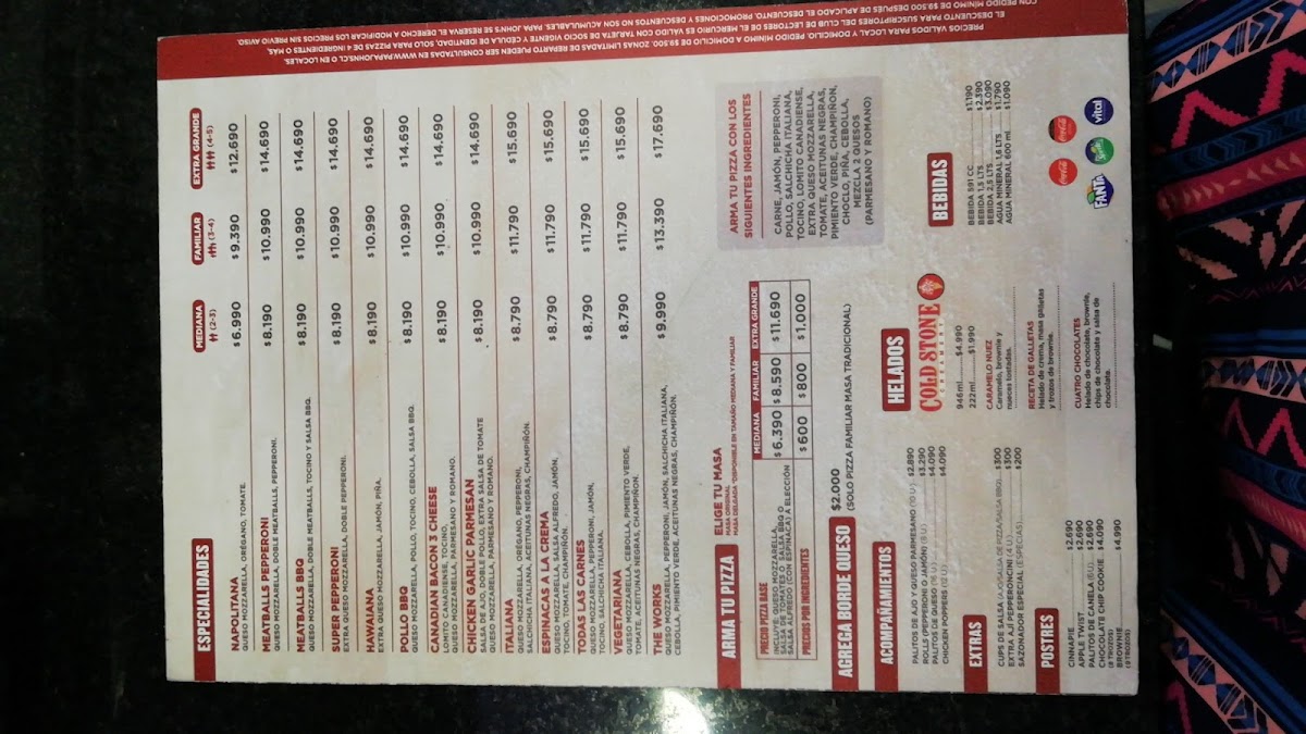 Menu Papa John's El Bosque-5