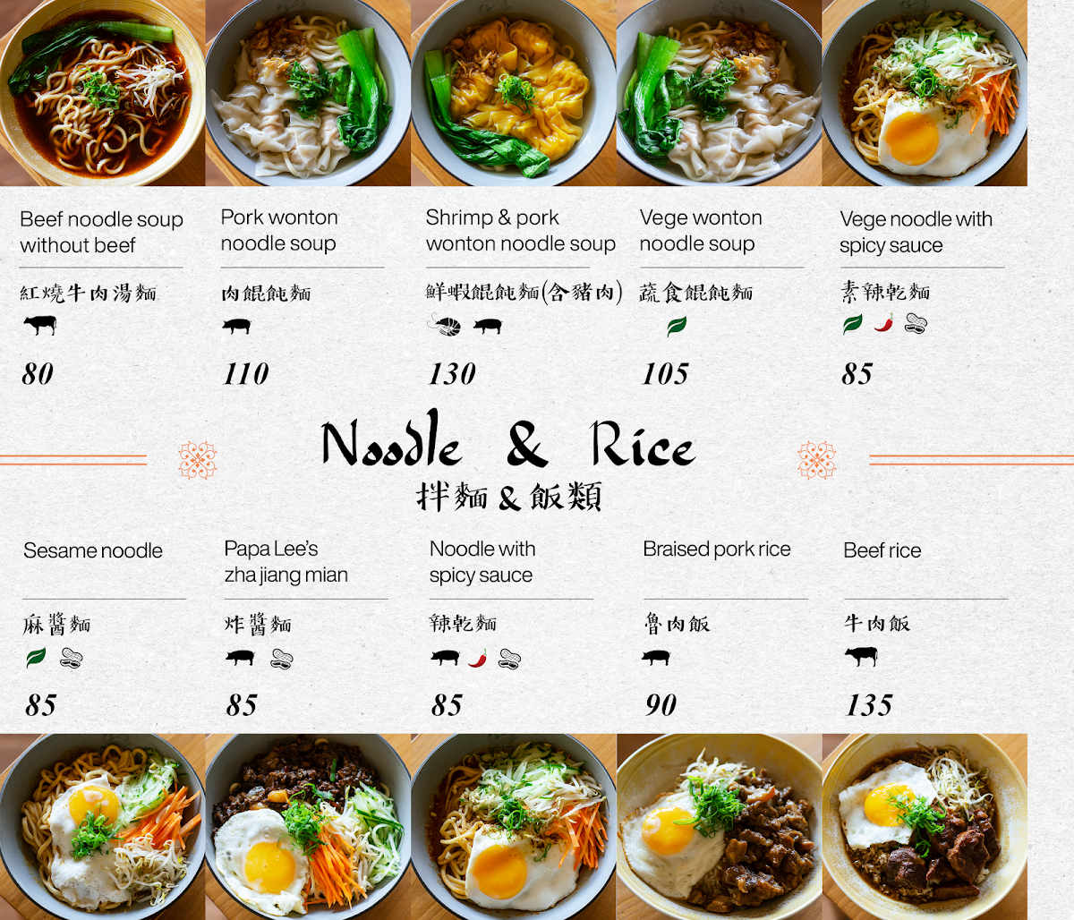 Menu Papa Lee's Taiwan Noodle & Dumplings 台灣人的店-1