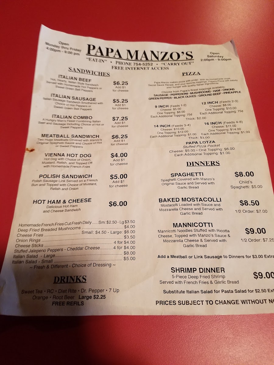 Menu Papa Manzo's-4