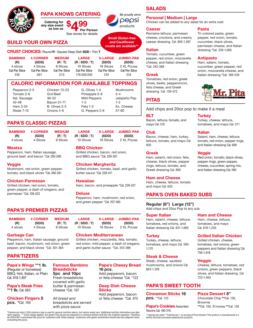 Menu Papa Romano's Pizza-4