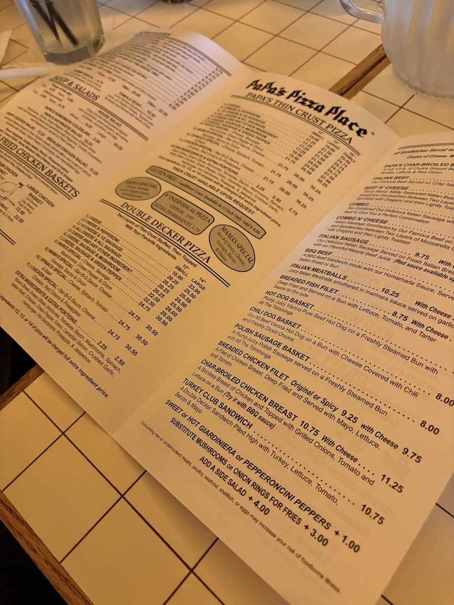 Menu Papa's Pizza Place-5