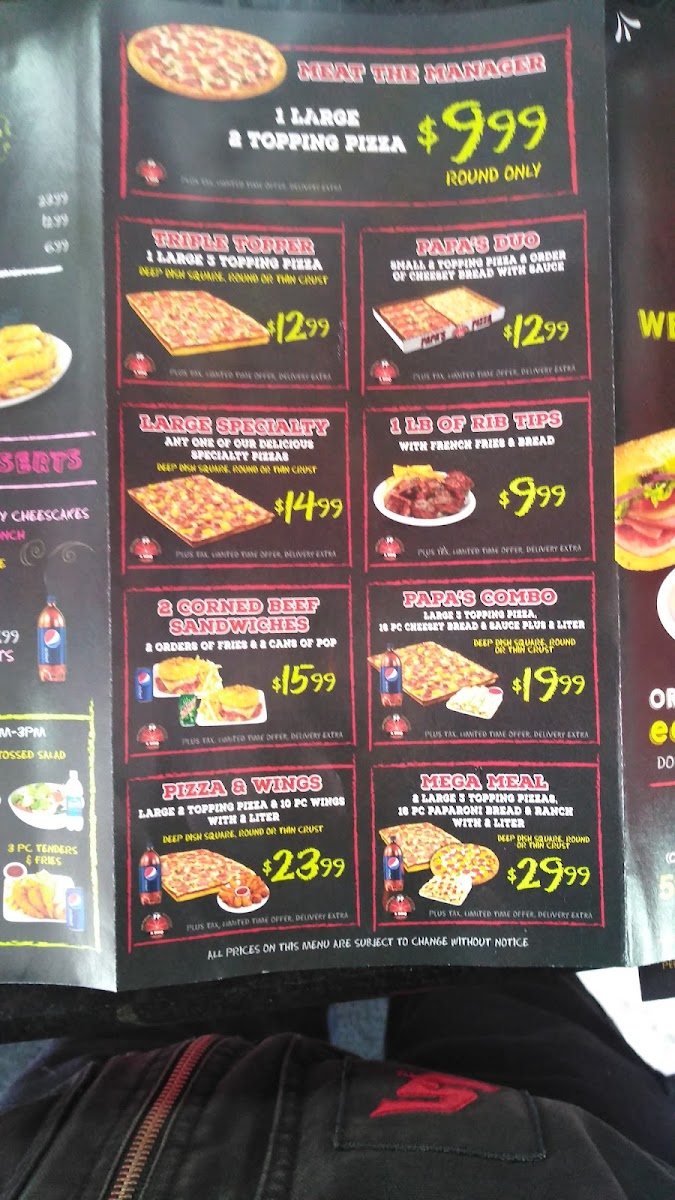 Papa's Pizza Menu-5