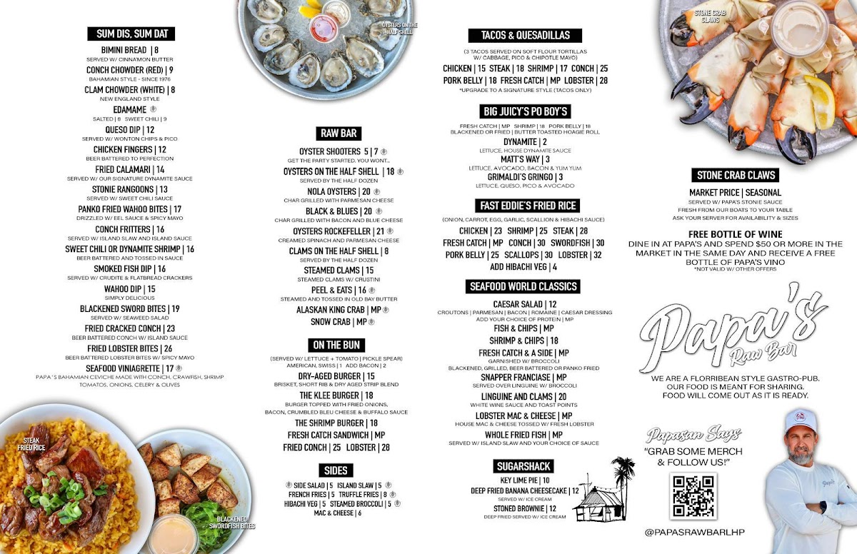 Menu Papa's Raw Bar-3