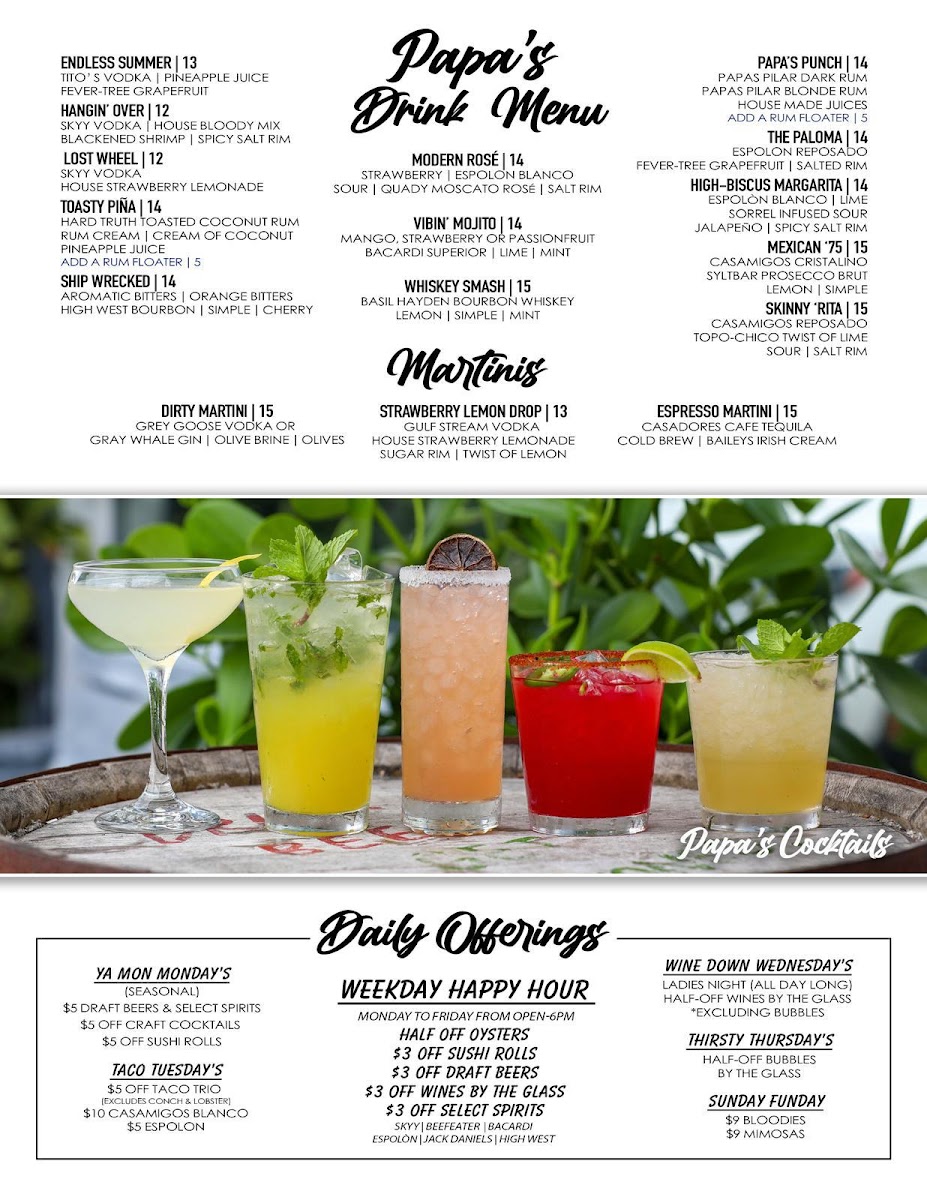 Menu Papa's Raw Bar-4