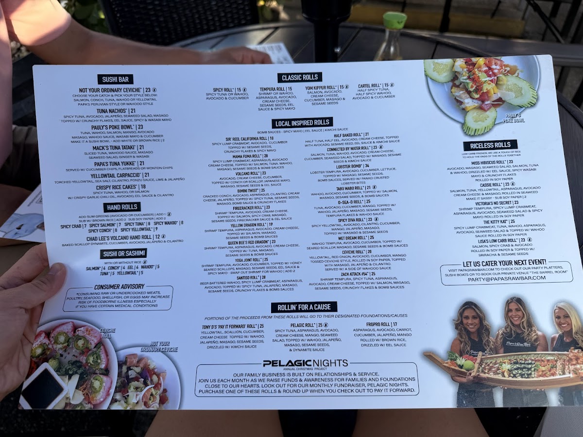 Menu Papa's Raw Bar-5