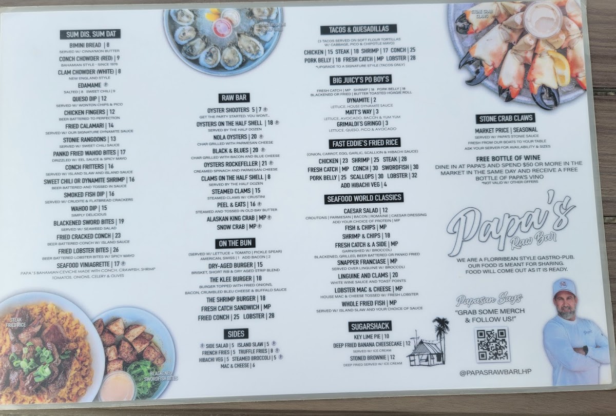 Menu Papa's Raw Bar-7