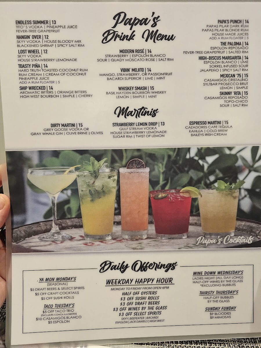 Menu Papa's Raw Bar-8