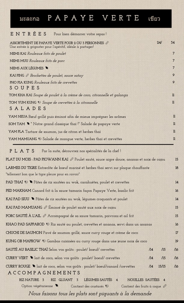 Menu Papaye Verte-2