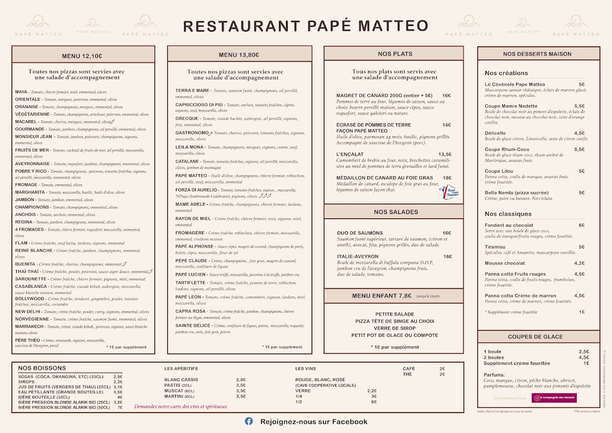 Menu Papé Matteo Clermont L'hérault-1