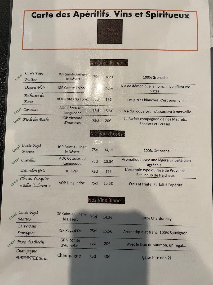 Menu Papé Matteo Clermont L'hérault-4