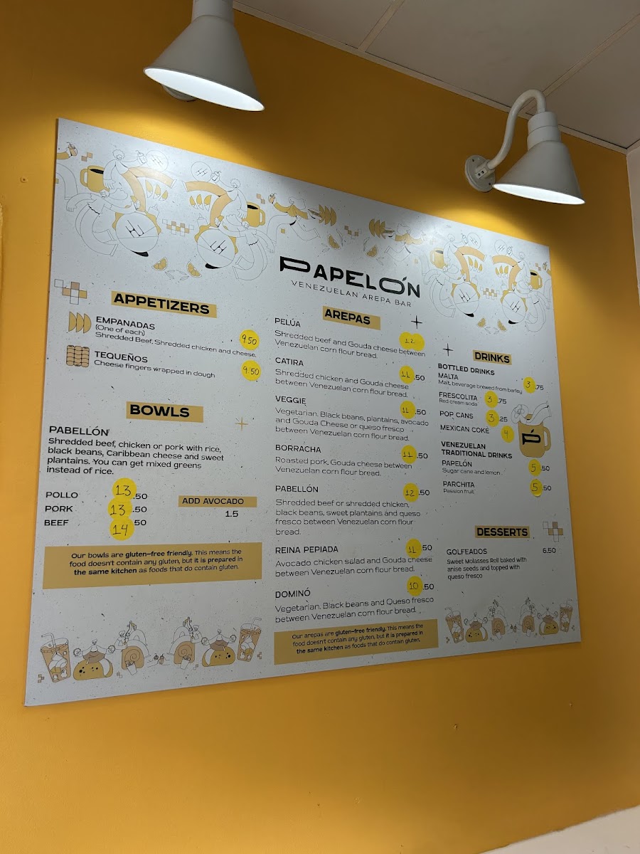 Menu Papelón Venezuelan Arepa Bar-2