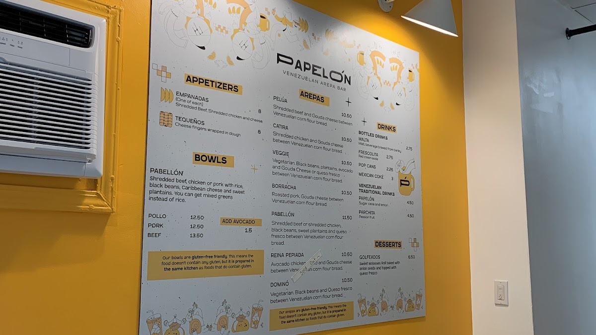 Menu Papelón Venezuelan Arepa Bar-3