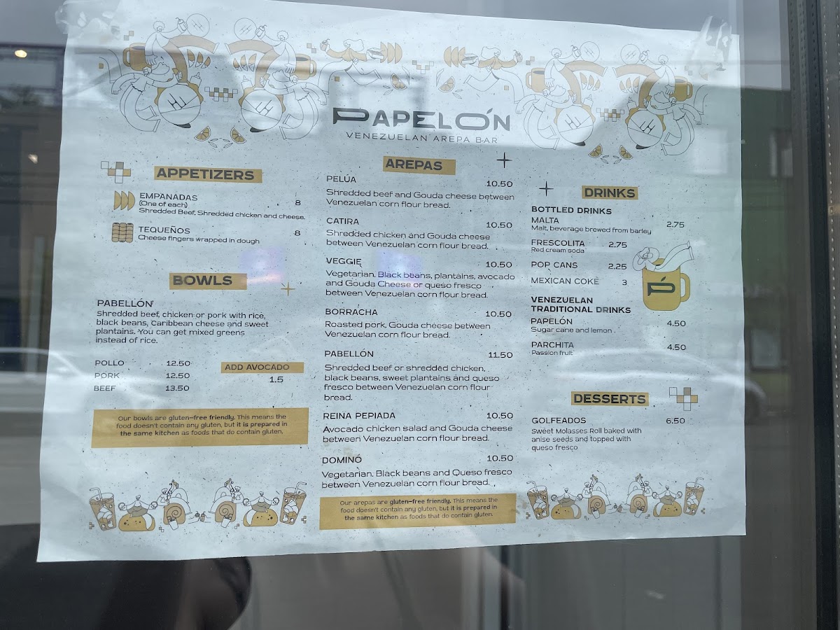 Menu Papelón Venezuelan Arepa Bar-5