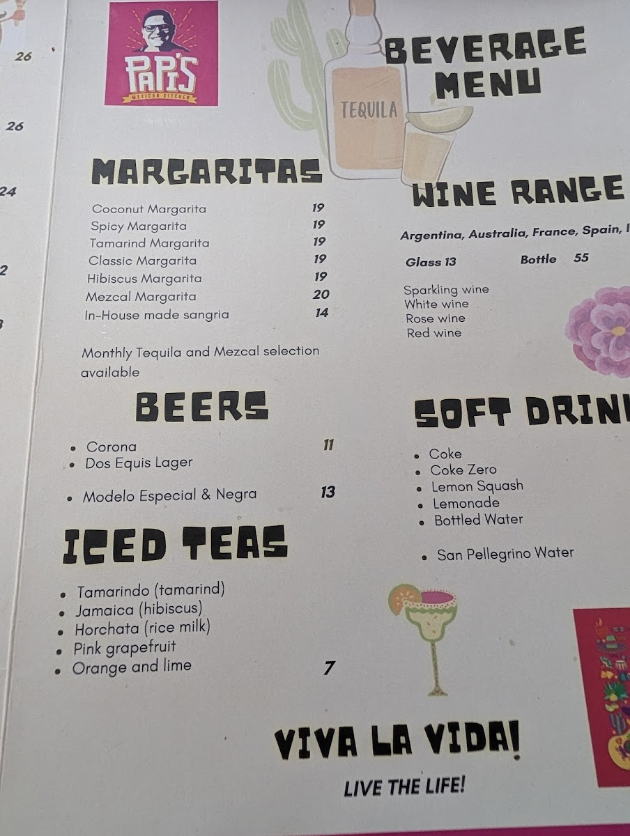Menu Papi's Mexican Kitchen-1