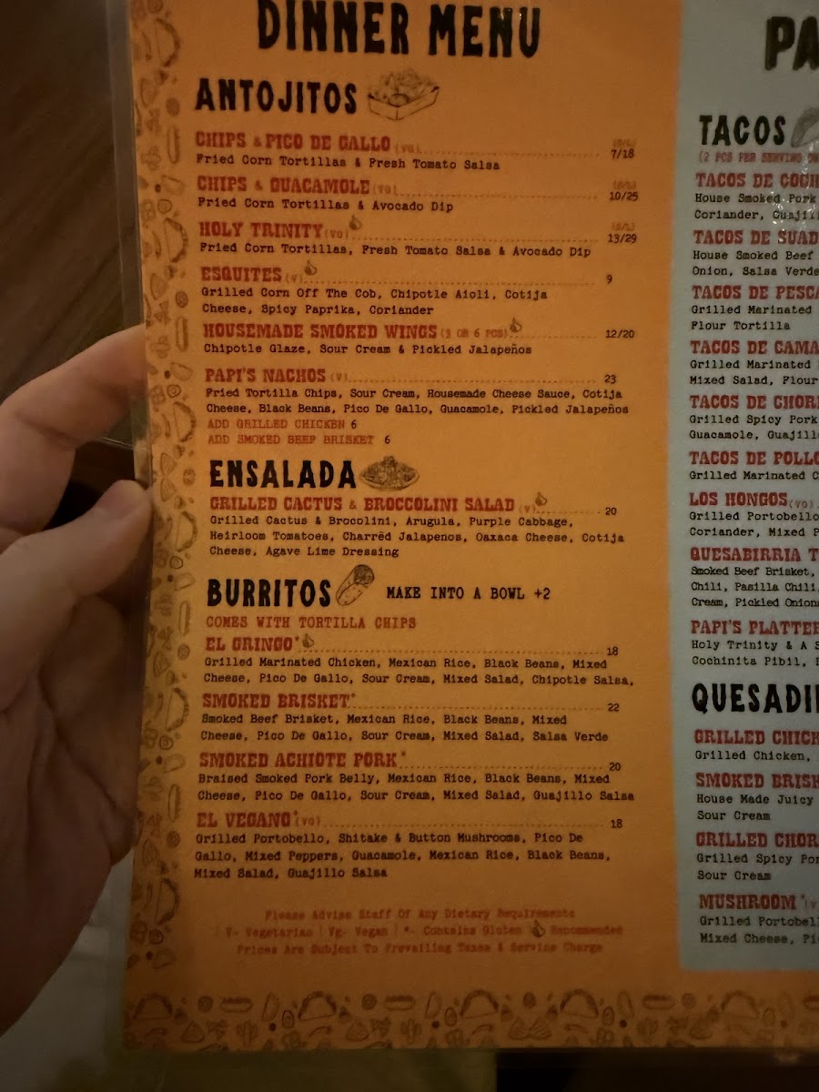 Menu Papi's Tacos - Tanjong Pagar-9