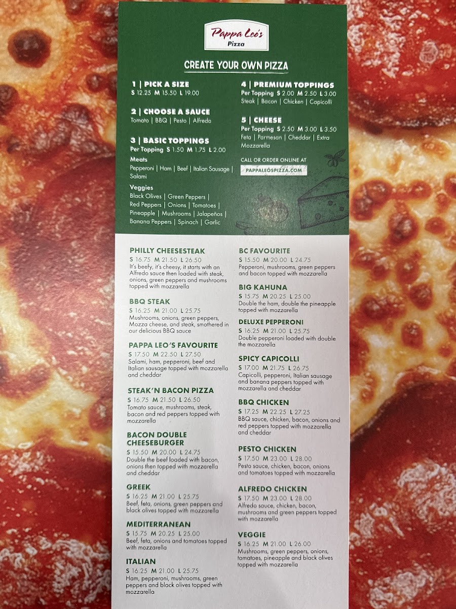 Menu Pappa Leo's Pizza-2
