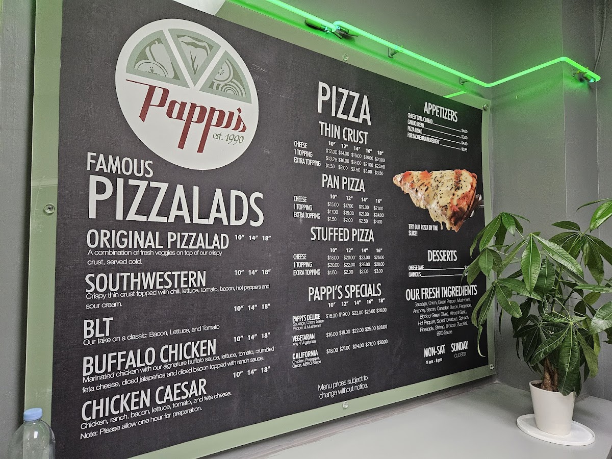 Menu Pappi's Pizza-1