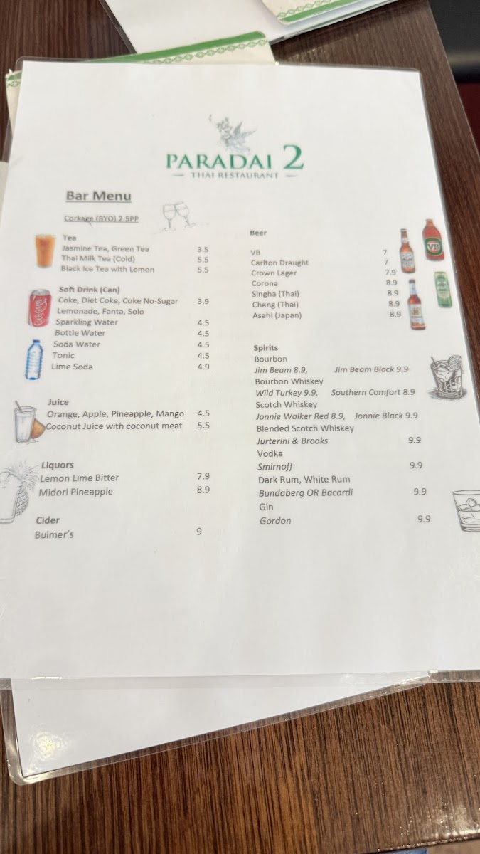 Menu Paradai 2 Thai Restaurant-1