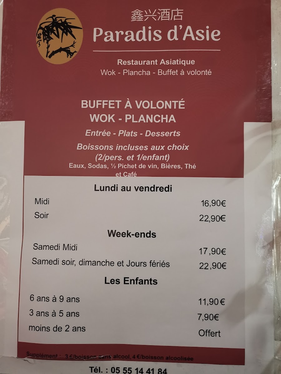 Menu Paradis D'asie-1