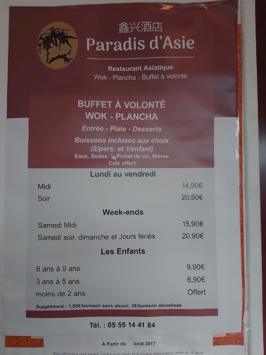 Menu Paradis D'asie-8