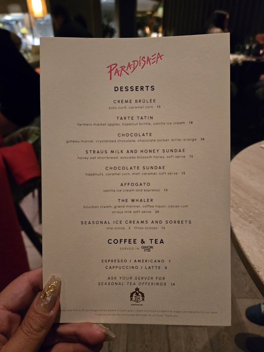 Menu Paradisaea-10