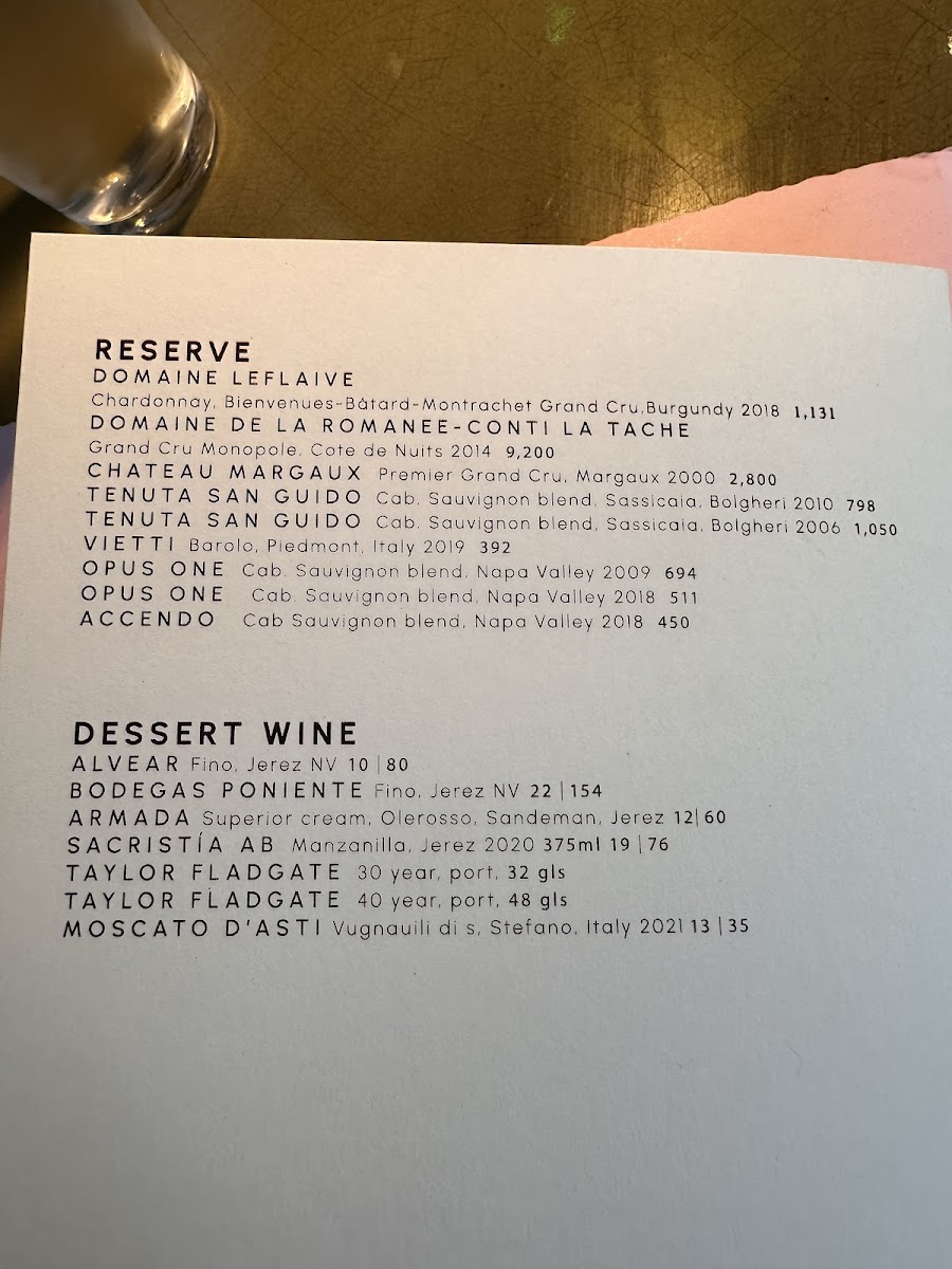 Menu Paradisaea-8