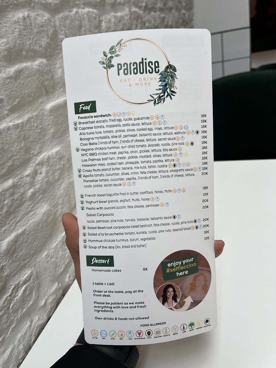 Menu Paradise Brugge-7