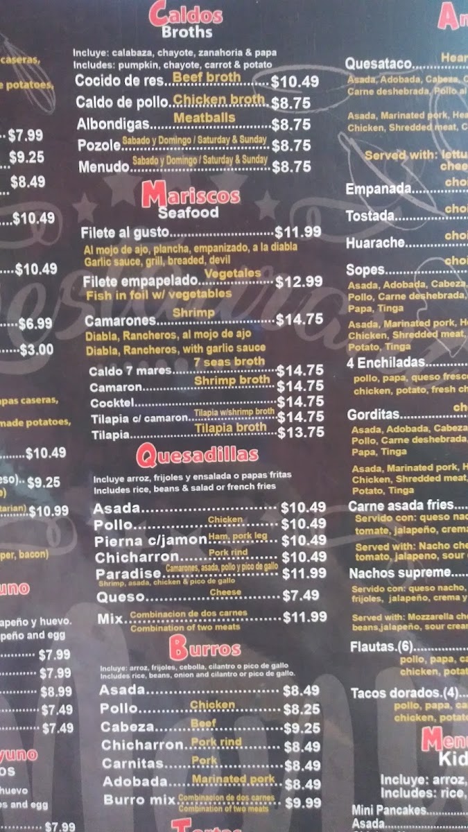 Menu Paradise Mexican Food-5