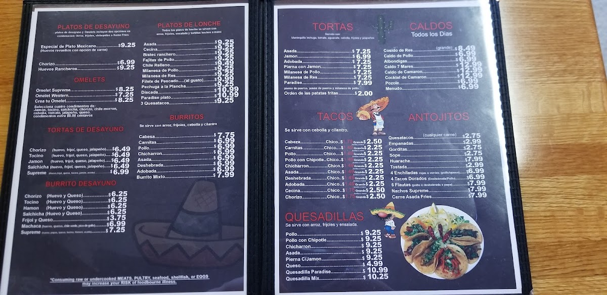 Menu Paradise Mexican Food-8