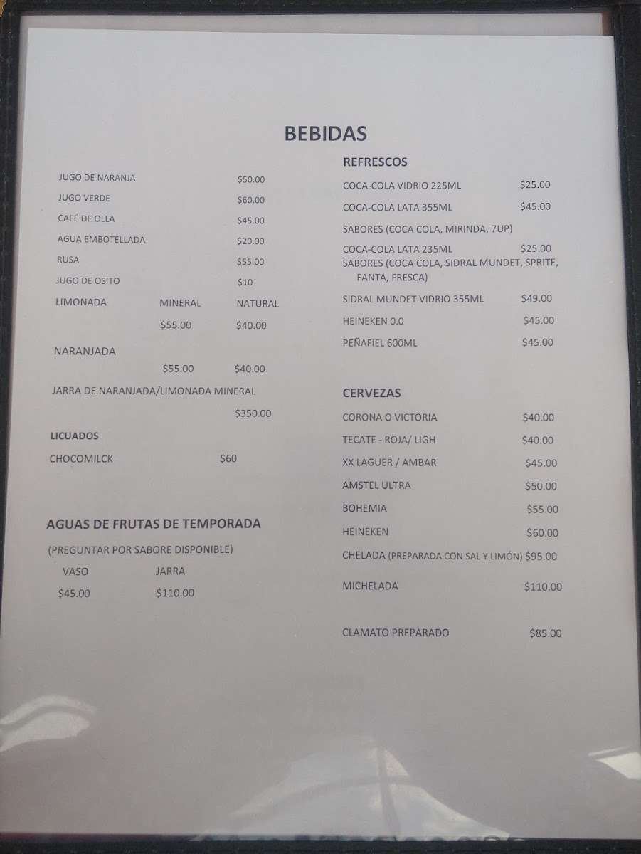 Menu Parador 57-10