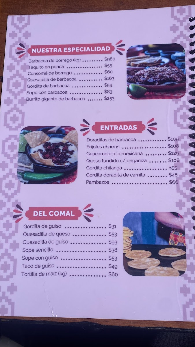 Menu Parador 57-5