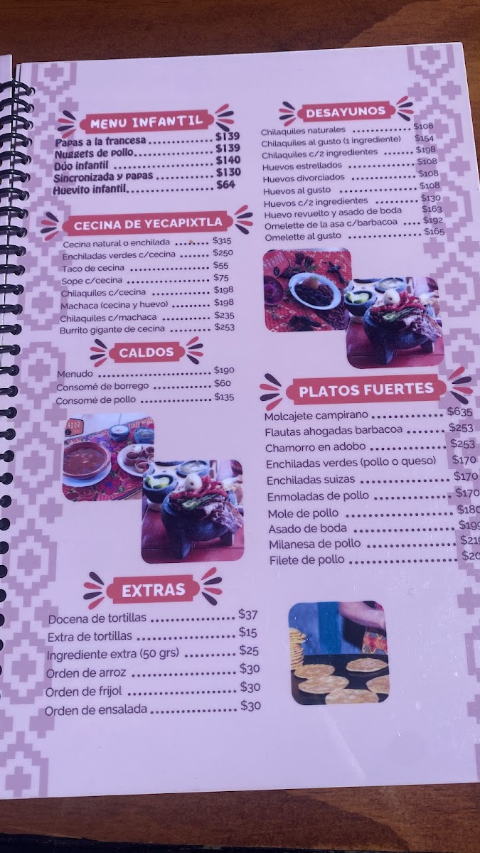 Menu Parador 57-7