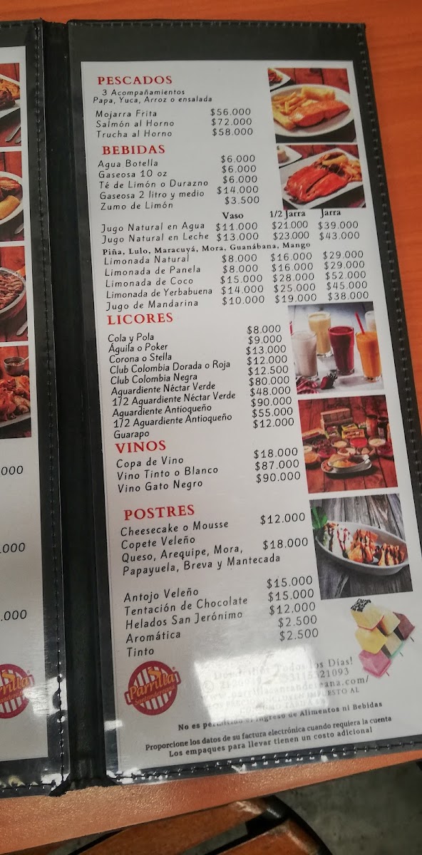 Menu Parador Veleño Parrilla Típica Santandereana-4