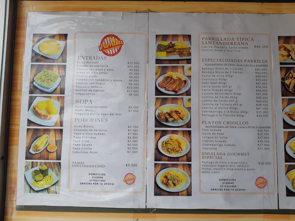 Menu Parador Veleño Parrilla Típica Santandereana-7