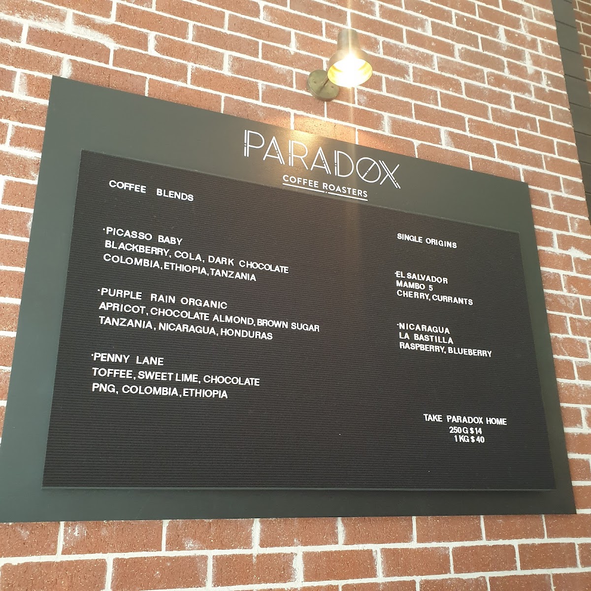 Menu Paradox Coffee Roasters Cafe-10