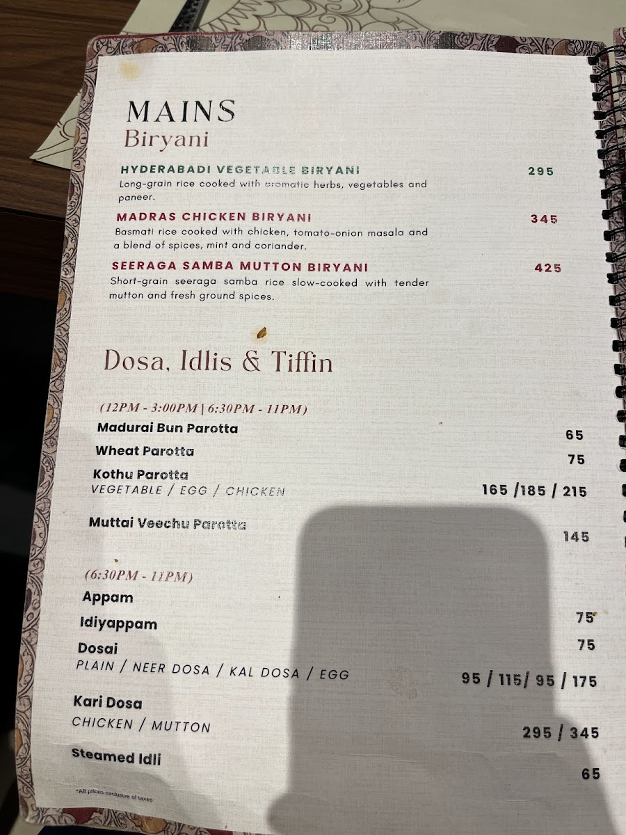 Menu Parambriym-6