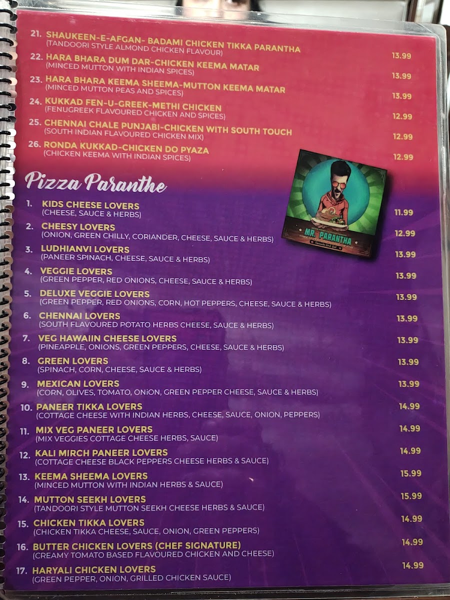 Menu Paranthe Wali Gali-1