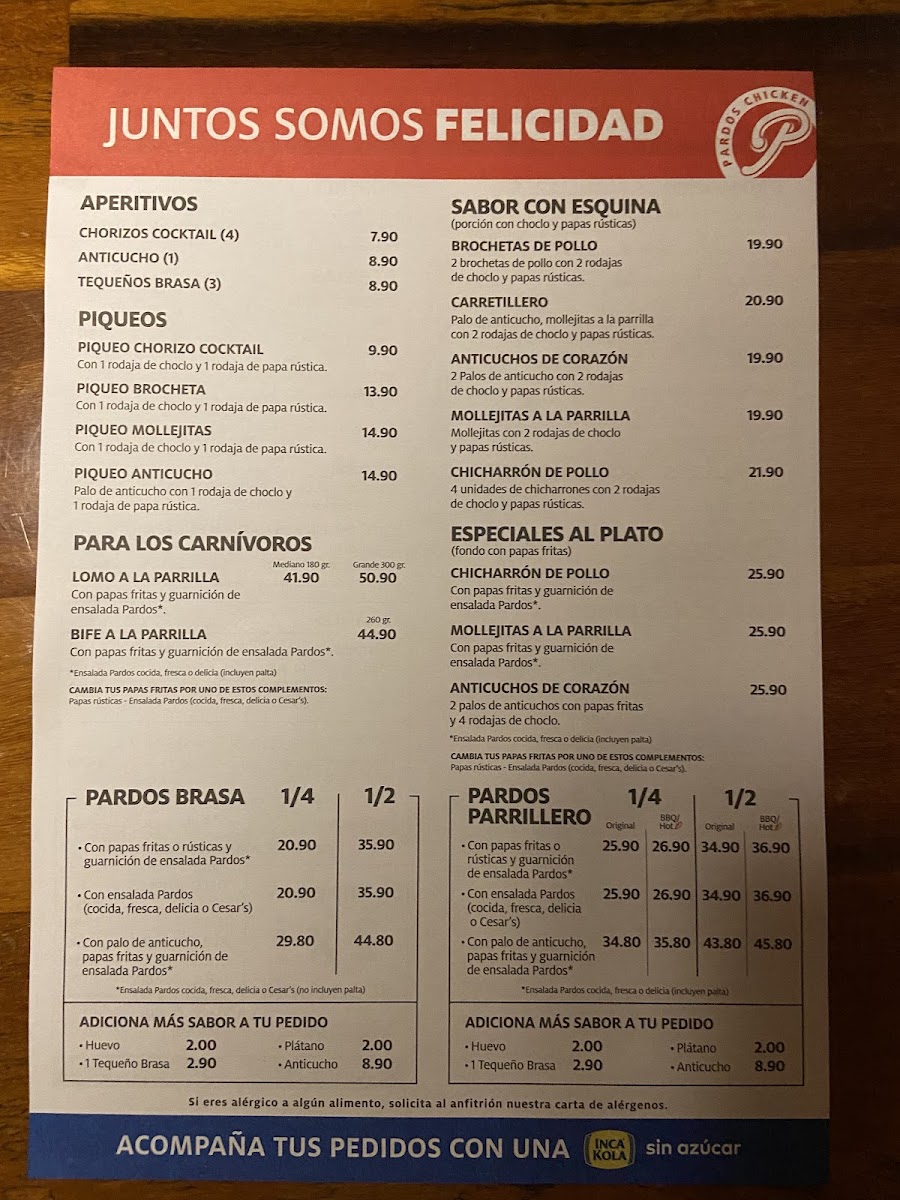 Menu Pardos Chicken Santa Cruz-1