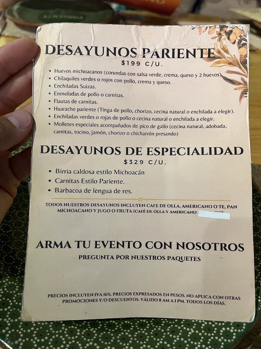 Menu Pariente Restaurante-7
