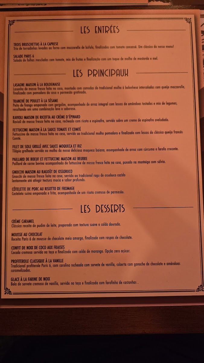Menu Paris 6 - Matriz Classique-1