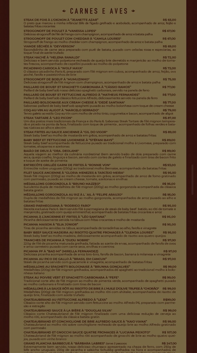 Menu Paris 6 - Matriz Classique-3