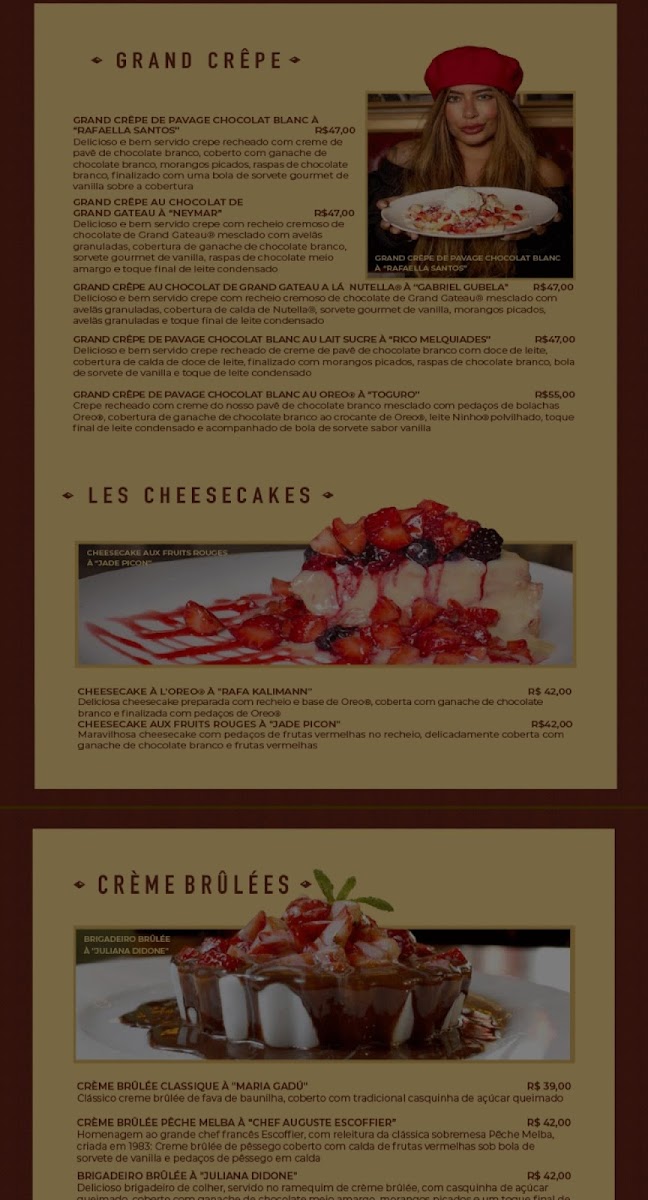 Menu Paris 6 - Matriz Classique-7
